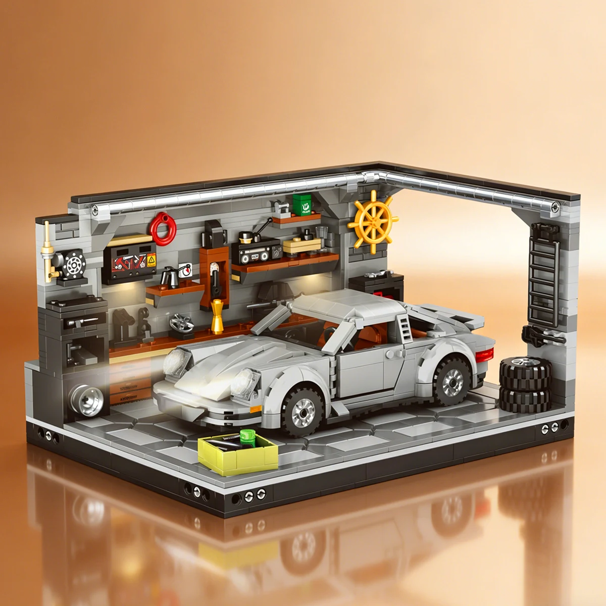 

Технический Vechiel, автомобильный гараж, депозит, креативный спортивный гоночный автомобиль, блоки, модель гиперкара, строительные кирпичи, игрушки, подарки