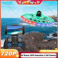 RC Drone UFO Induction 720PCamera 2.4G Children Aircraft Colorful Lights Remote Control Aerial Photography UAV Flying Machine