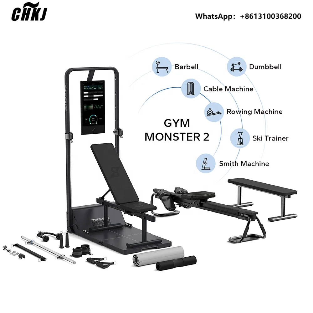 All-in-One Smart Home Gym Fitness Machine Personal Trainer with Multi-Function Station for Home Exercise