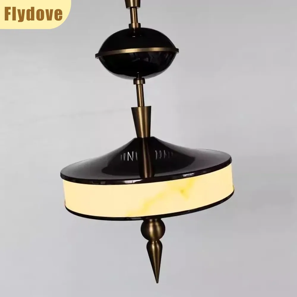 

Jimmy New Design of Metal Plated Marble Pendant Light Luxury Study Room Tea Table Bedhead Ceiling Art Decorative Lighting
