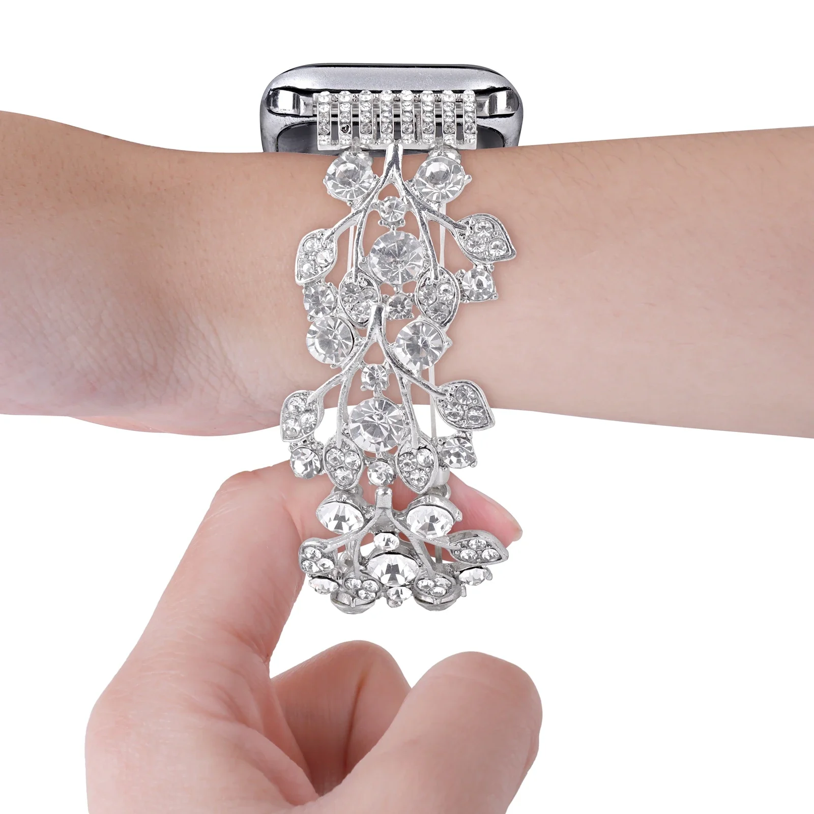 Superior Bling Elastic force Bracelet For Apple Watch band link Series 10/9/8/7/6/5/4/3 40mm 41mm 42mm 44mm 45mm 46mm 49mm Strap