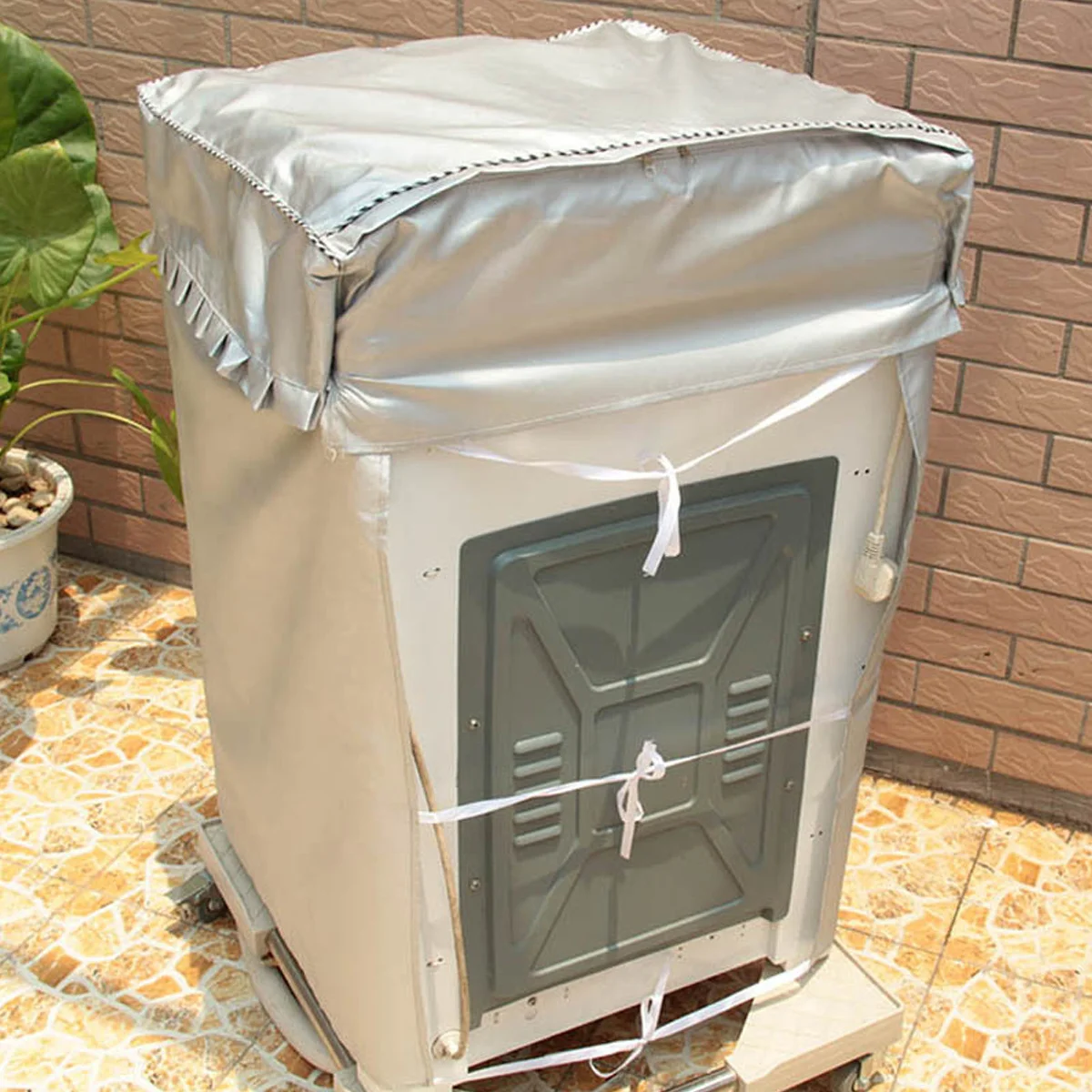 

Waterproof Dustproof Washing Machine Cover for Top Load Washer Dryer with Smooth Gliding Zipper Heavy Duty Protection Against