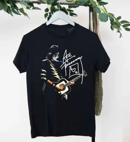 New ACE FREHLEY Vintage Tee Shirt Signature Black All Size Unisex