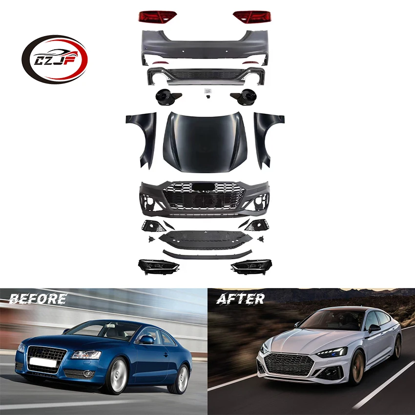 CZJF Bodykit for Audi A5 2008 2009 2010 2012 2016 Changed for RS5 2021 Body Kit 2Door