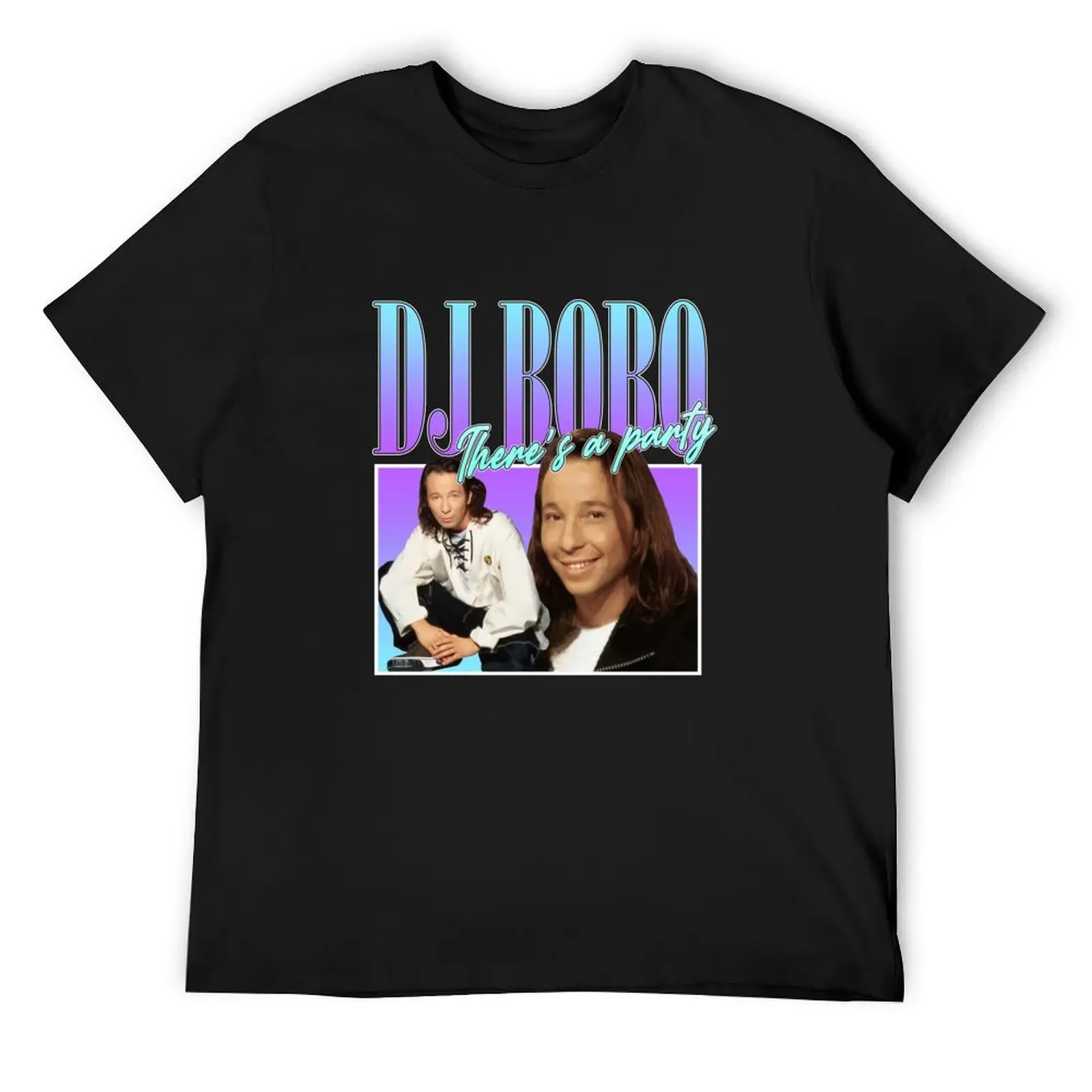 DJ Bobo 90s Style Eurodance T-Shirt sports fans oversized graphic tee big and tall t shirts for men