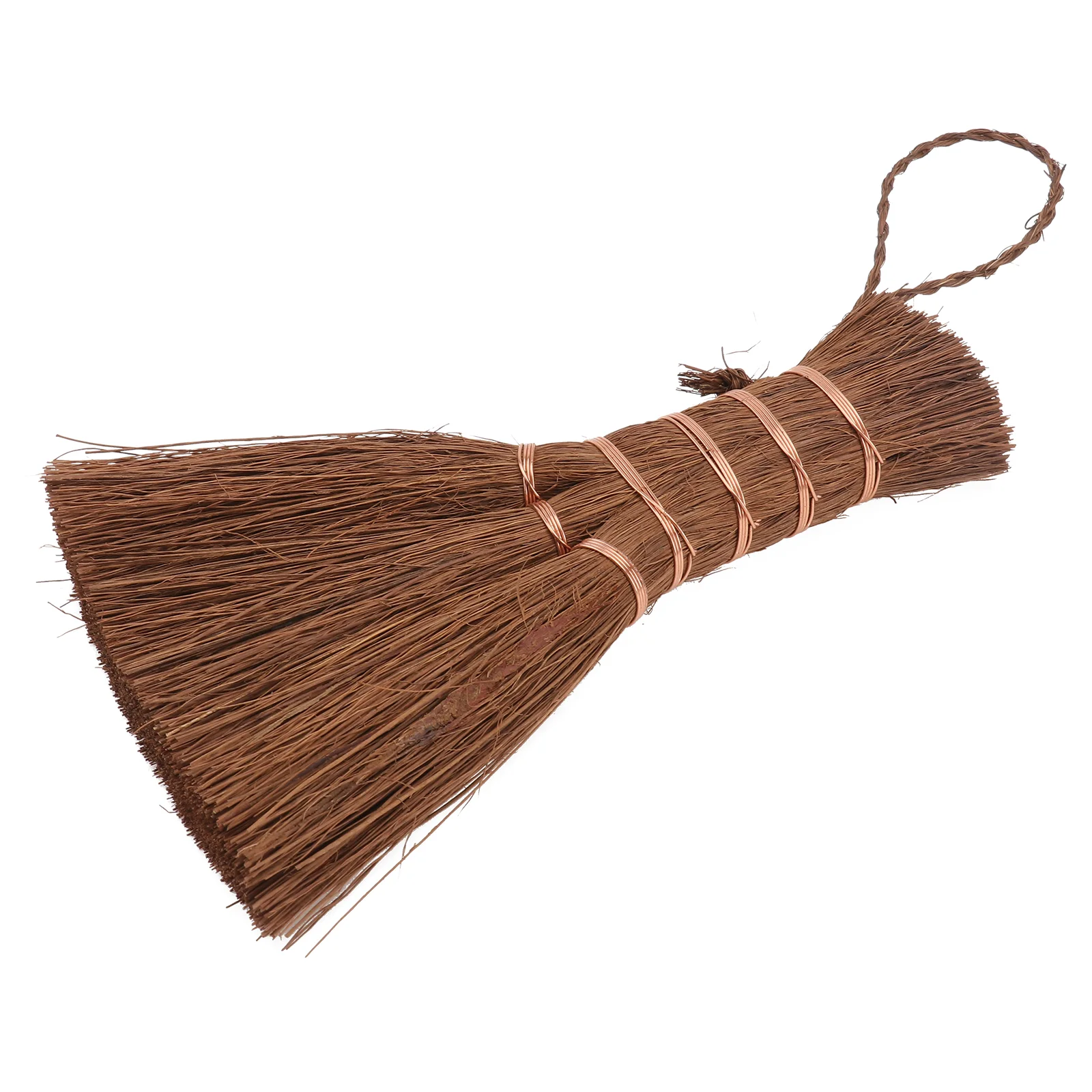 Mini Brown Broom Palm Multifunctional Household Cleaning Useful Delicate Corner Shape Adorable Small