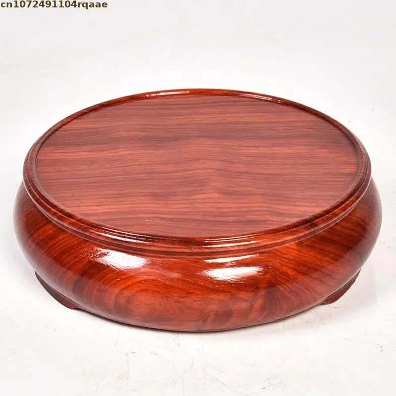 8-30cm Round Solid Wood Display Stand for Vase Bonsai Plant Crystal Stone Figurine Home Decoration Tea Sets Pedestal Base