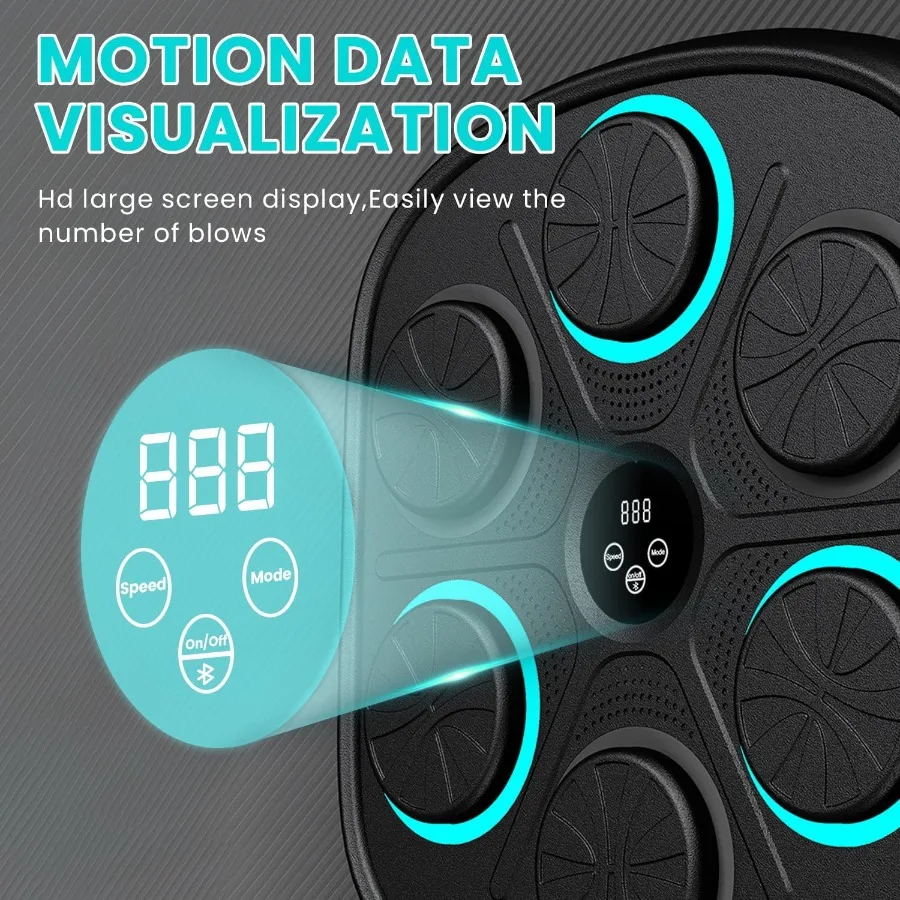 Macchina da boxe musicale intelligente montata a parete per adulti e bambini, trainer elettronico da boxe con targ di punzonatura a base di ritmo interattivo
