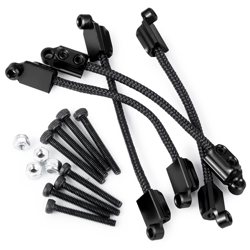 Yeahrun tiras de limite de viagem para suspensão dianteira e traseira, para 1/18 mini lmt 4wd escovado monster truck rtr, peças de atualização