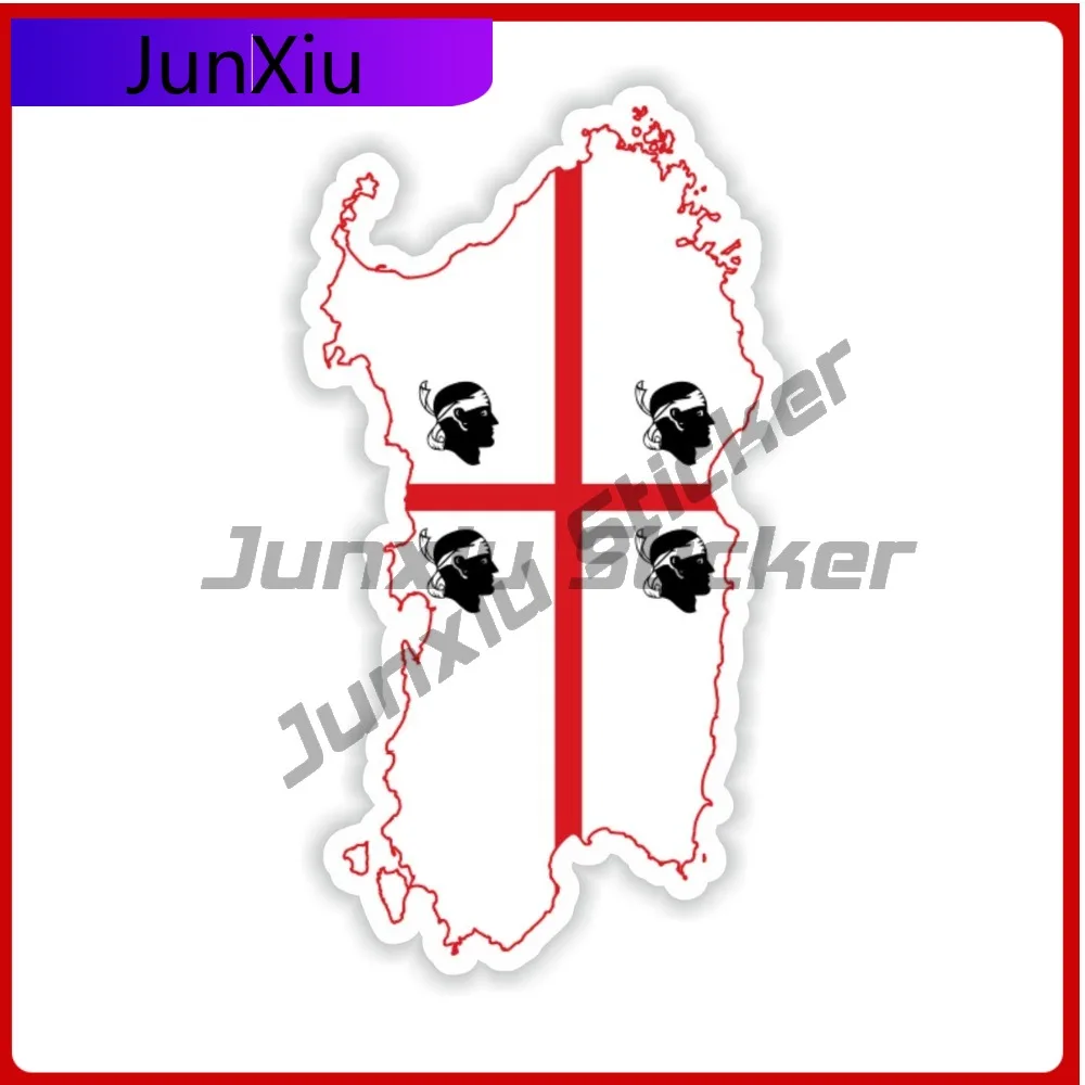

Sardinia Sardegna Italy National Emblem Map Shape And Outline Vinyl Decals Graphics Accessories For Women Funny Decorations Suv