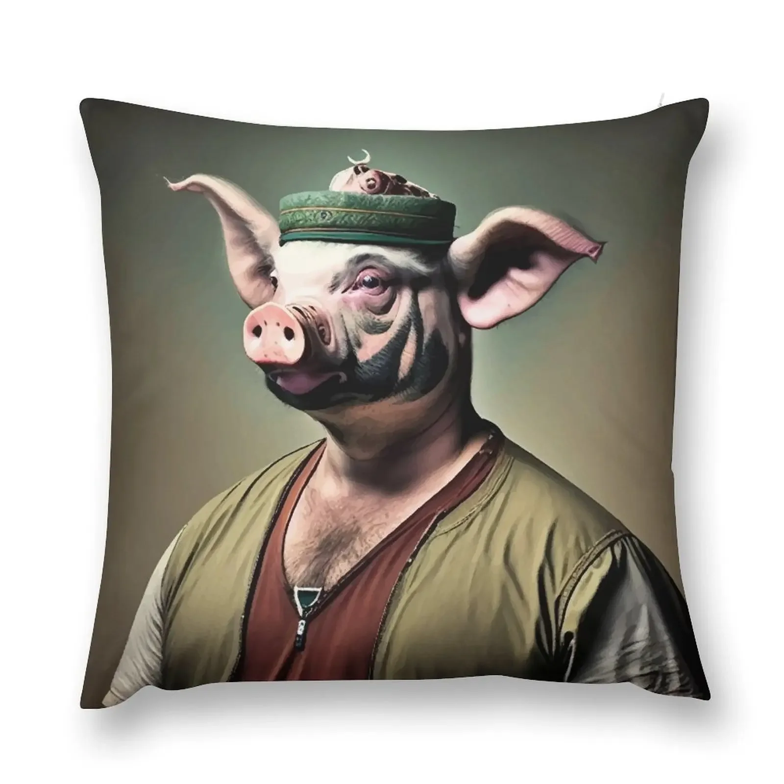 

The man with the pig's head Throw Pillow Bed pillowcases Cushion Cover Set pillowcases for sofa cushions pillow