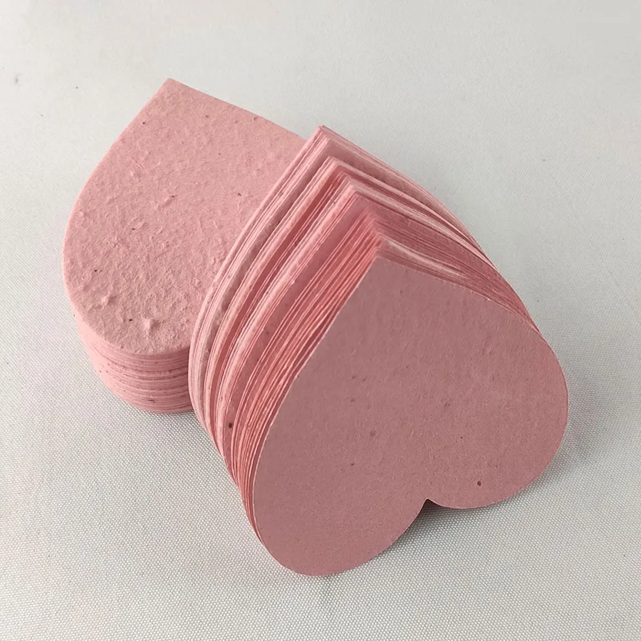 24sheets 3.94x3.94inch Plantable Pink Seeded Paper Gift Wedding Party Favors for Guests- Bridal Shower Funeral Memorial Packet