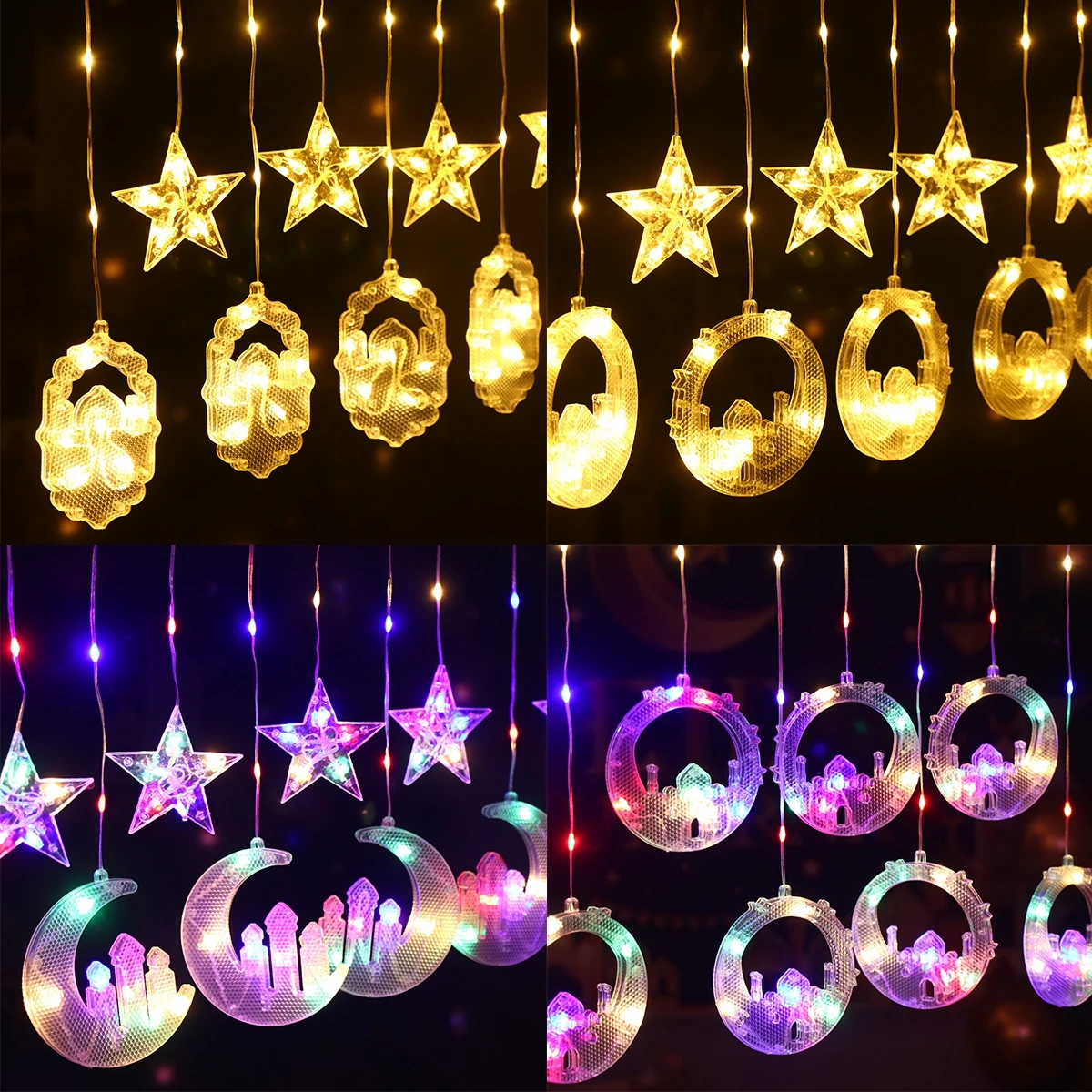 EID USB Curtain Light 2024 Kareem Ramadan Decor for Home Ramadan Mubarak Ballons Muslim Islamic Festival Party Supplies