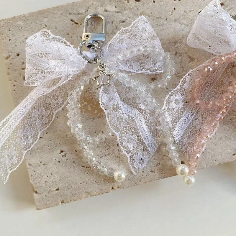 

Y2K Эстетический Кристалл Кружева Лук Брелок 10 см Ins Сладкий Лук Брелок Сумка Подвеска Нежный Рюкзак Подвесные Украшения Подарки