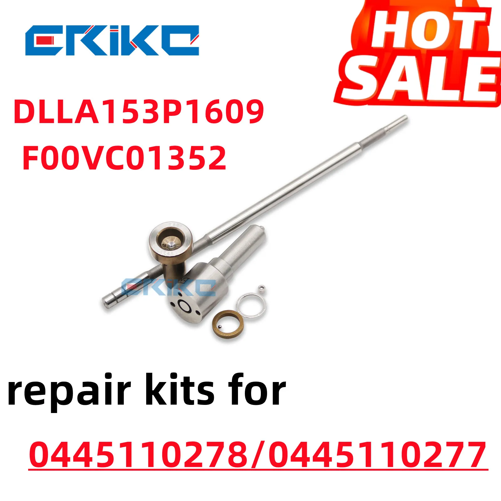 0445110278 33800-4A600 Repair Kits Nozzle DLLA153P1609 0433171983 Valve F00VC01352 Sealing Rings F00VC99002 for 0445110277