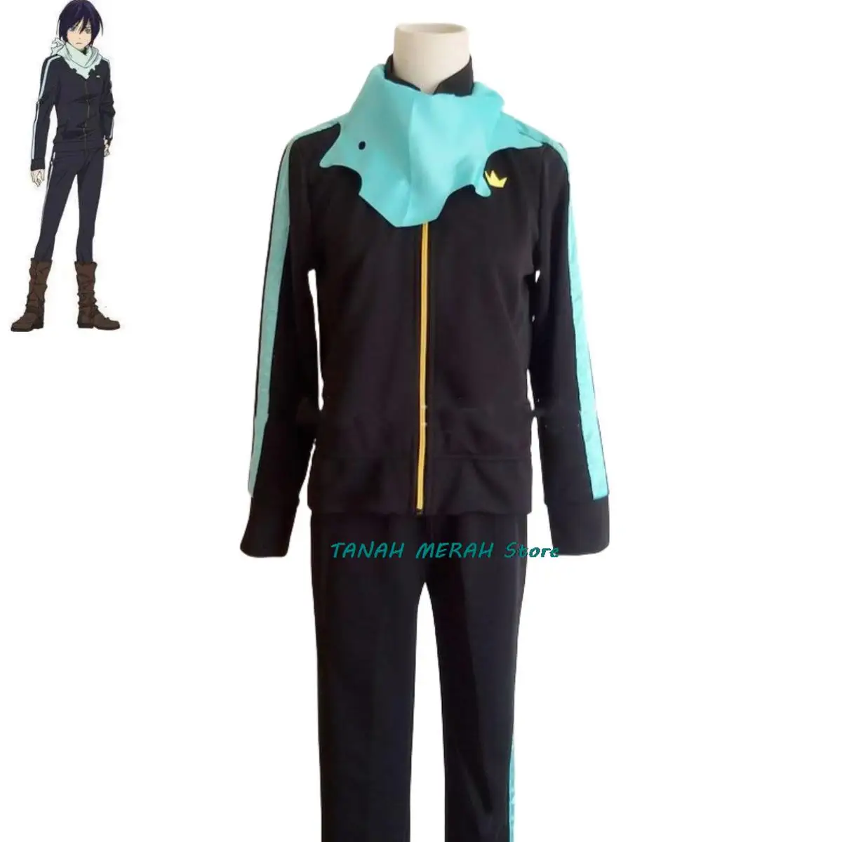 Anime Noragami Yato Cosplay Costume Stray God Purple Wig Sports Clothes Set Uniform Adult Man Woman Halloween Carnival Suit