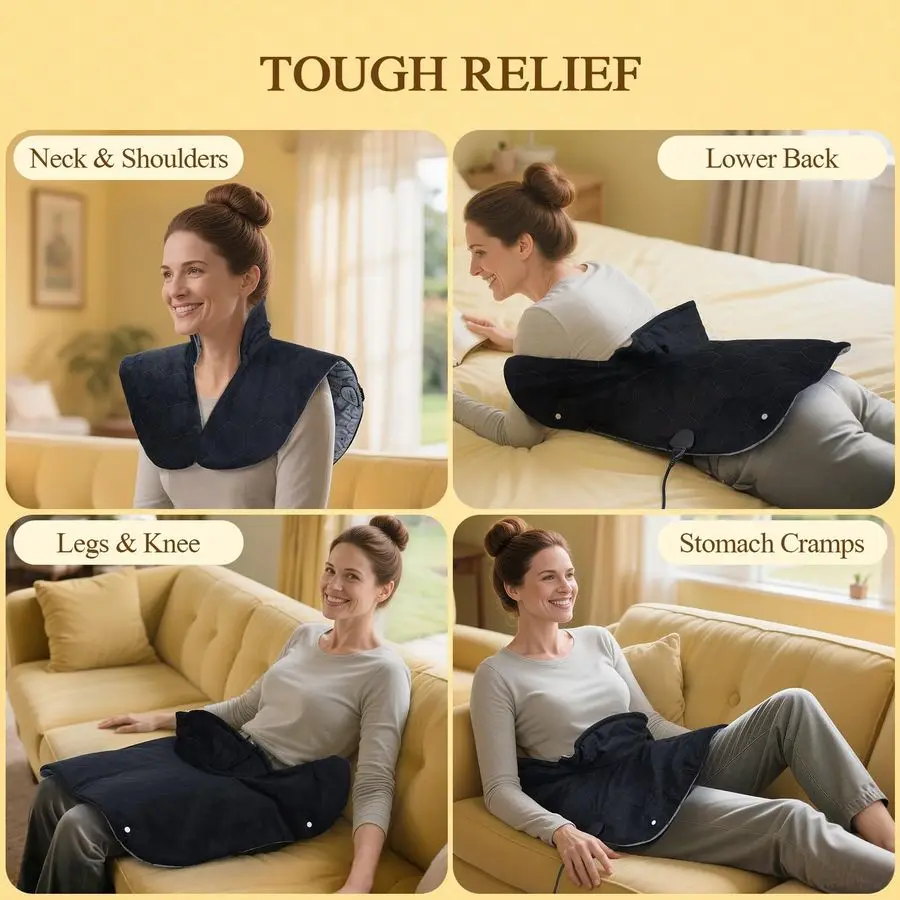 

and Shoulder Heating Pad: 2X Graphene Extra Hot Max 160�H for Faster Deeper Pain Relief - 4H Auto Shut Off for Home Office