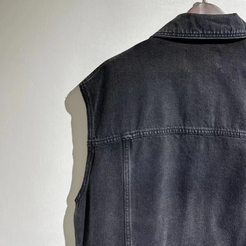 Chaqueta vaquera lavada con cremallera para hombres y mujeres, cortavientos, ropa de calle, tecnología, Retro, 2023