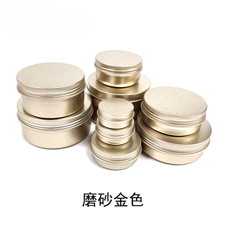 5ml/10ML/15ML/30ML/50ML/100ML Double-sided Frosted Gold Aluminum Box Cream Cosmetics Accessories Metal Thread Split Aluminum Can