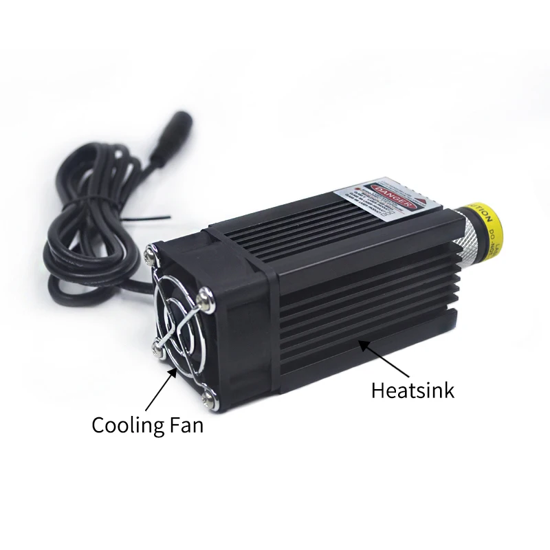 High Power Focusable 450nm Blue Line/Cross Line/Dot Laser Diode Module 100mW 200mW with Cooling Fan (Free With Bracket)