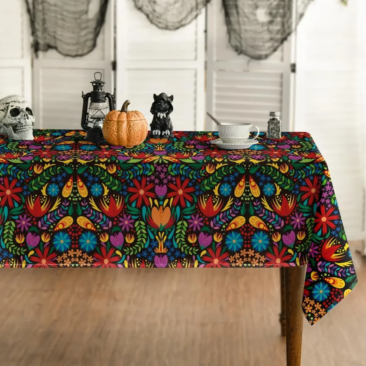 Mexico Cinco De Mayo Fiesta Waterproof Rectangle Tablecloth Table Decor Reusable Kitchen Tablecloth Holiday Party Decorations