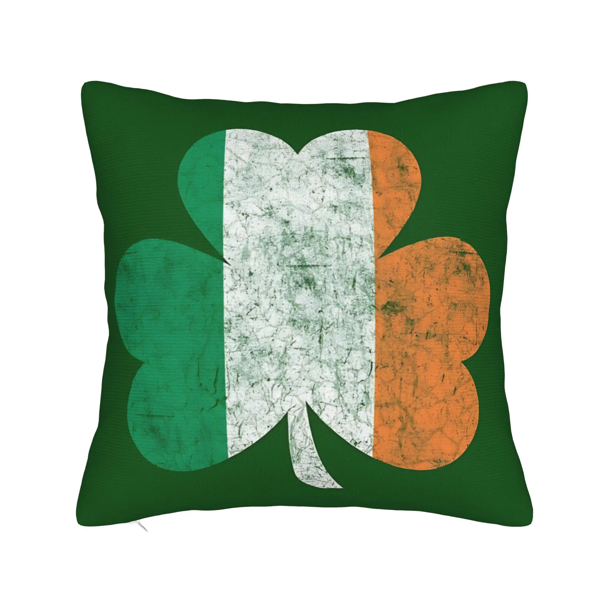 Vintage Irish Shamrock Saint Patrick Day Pillow Cover  Fashion Pillow Case For Office Car Home Decor Comfy Cushion Cover Gift