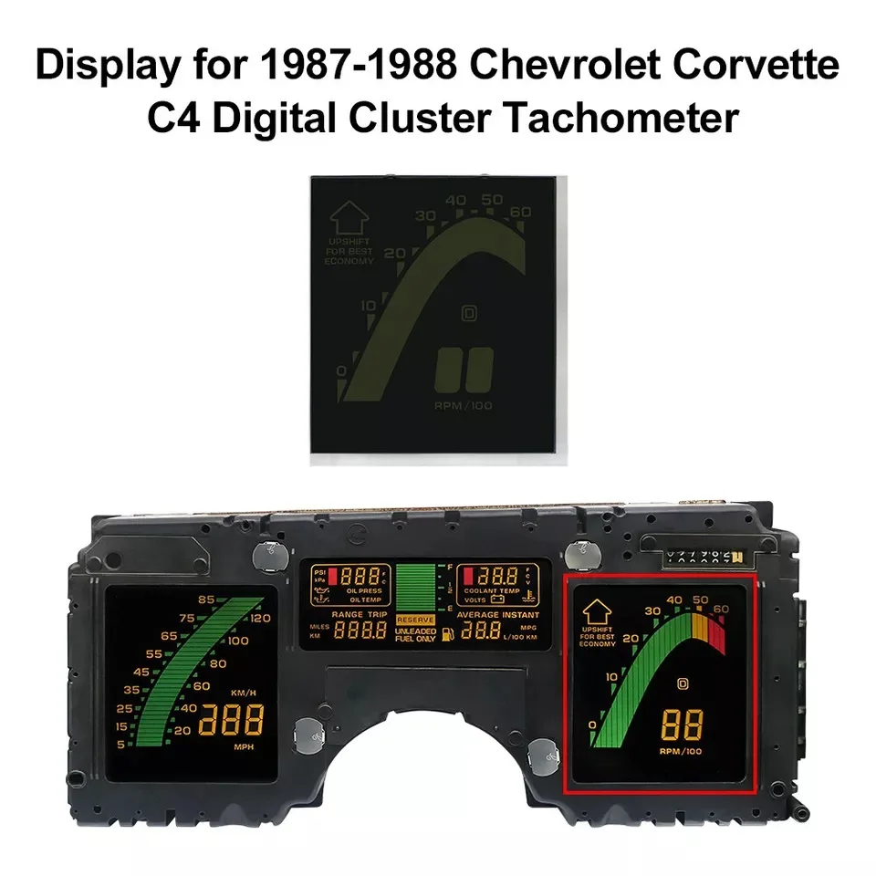 

Правосторонний ЖК-дисплей для 1987-1988 Chevrolet Corvette C4, цифровая фотография