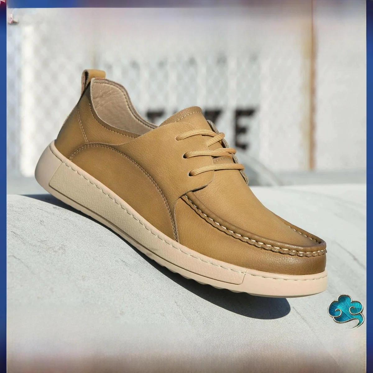 chunda-2025-spring-new-men's-leather-oes-retro-laced-sole-casual-versatile-anti-slip-single-oes-comfortable-breathable