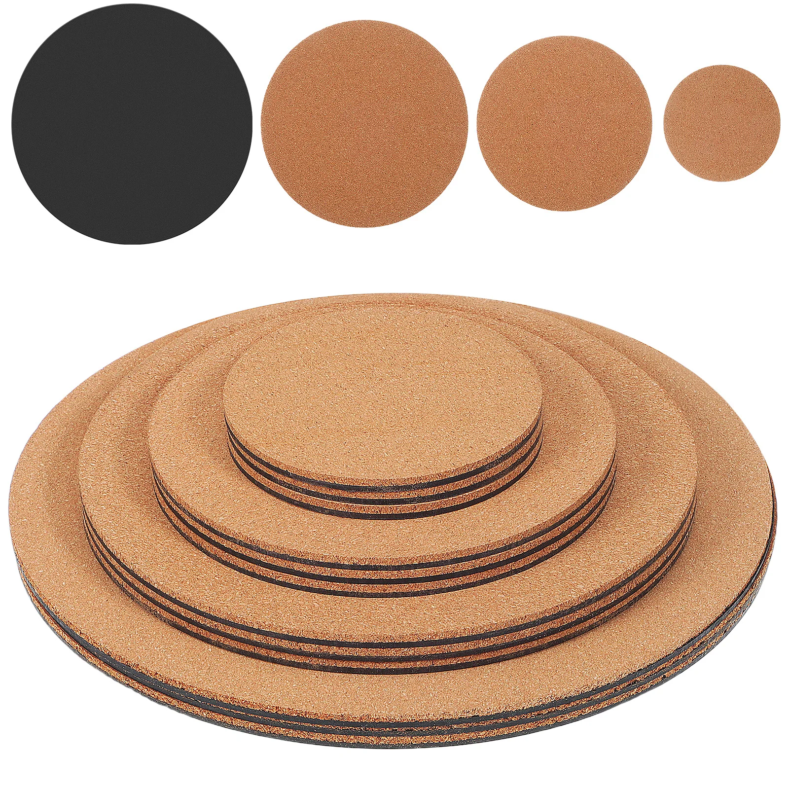 

12pcs Plastic Flower Pot Mats Cork Rounds Plant Coasters Non Slip Round House Plant Accessories Decor
