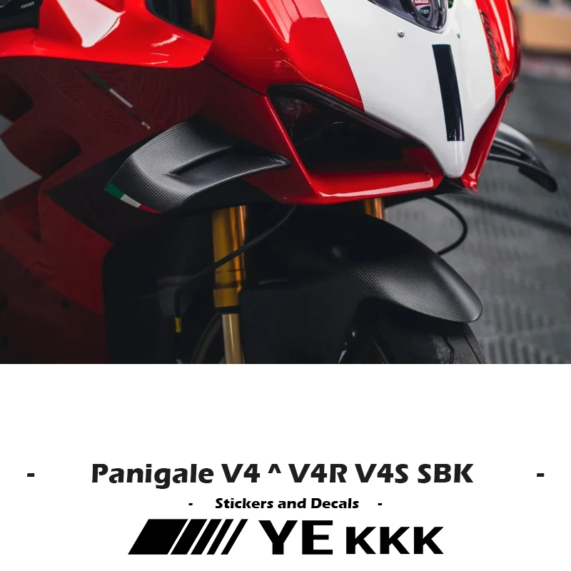 Bandera Tricolor italiana para Ducati Supersport Panigale V4 V4S V4R SBK 2022 2023 2024 alas 3D Winglet flanco Sticker Decal