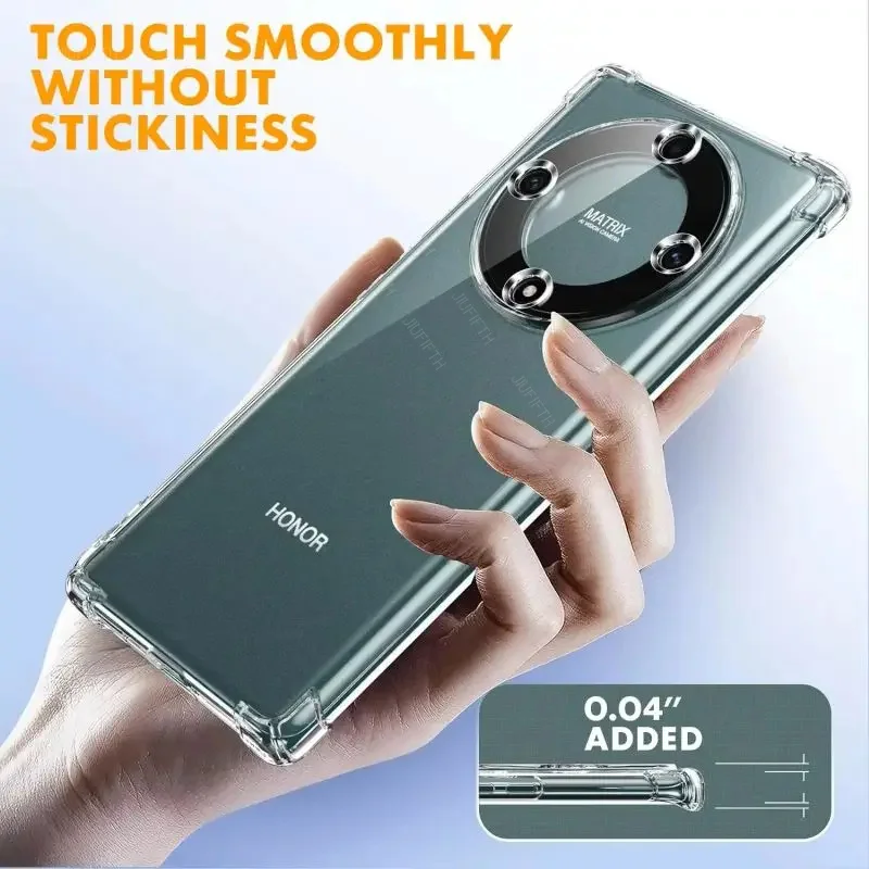 وسادة هوائية مقاومة للصدمات من السيليكون الشفاف لهاتف هواوي هونور ماجيك 3 4 5 6 برو لايت E X8 X9 x8a x9a x9b 5G حافظة هاتف ناعمة من البولي يوريثان #5