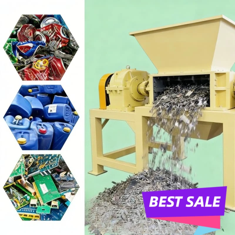 Industrial Double Shaft Shredder for Scrap Metal and Plastic Single Shaft Trituradora with Gearbox Recycling Machine Customized
