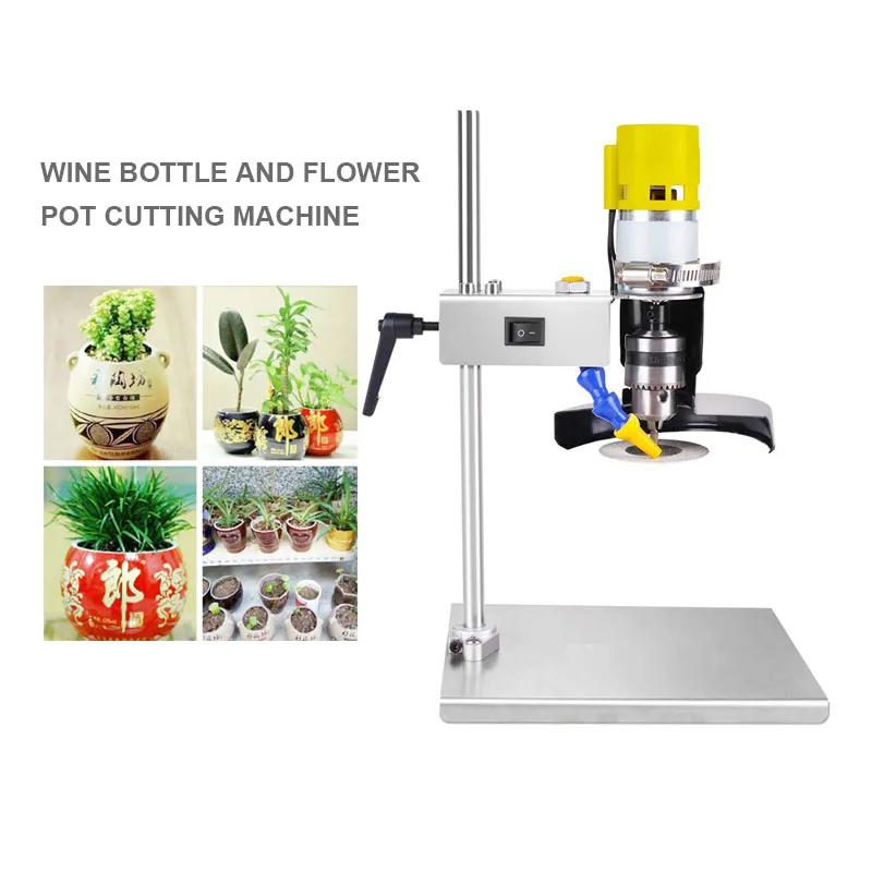 110V-240V Professional Glass Bottle Cutting Machine DIY Wine Bottle Ceramic Flower Pot Making Grinding Drilling Cut Tools