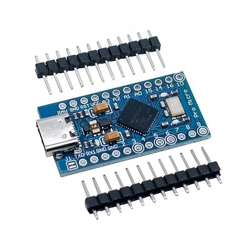 1PCS New Pro Micro for arduino ATmega32U4 5V/16MHz Module with 2 row pin header For Leonardo in stock . best quality