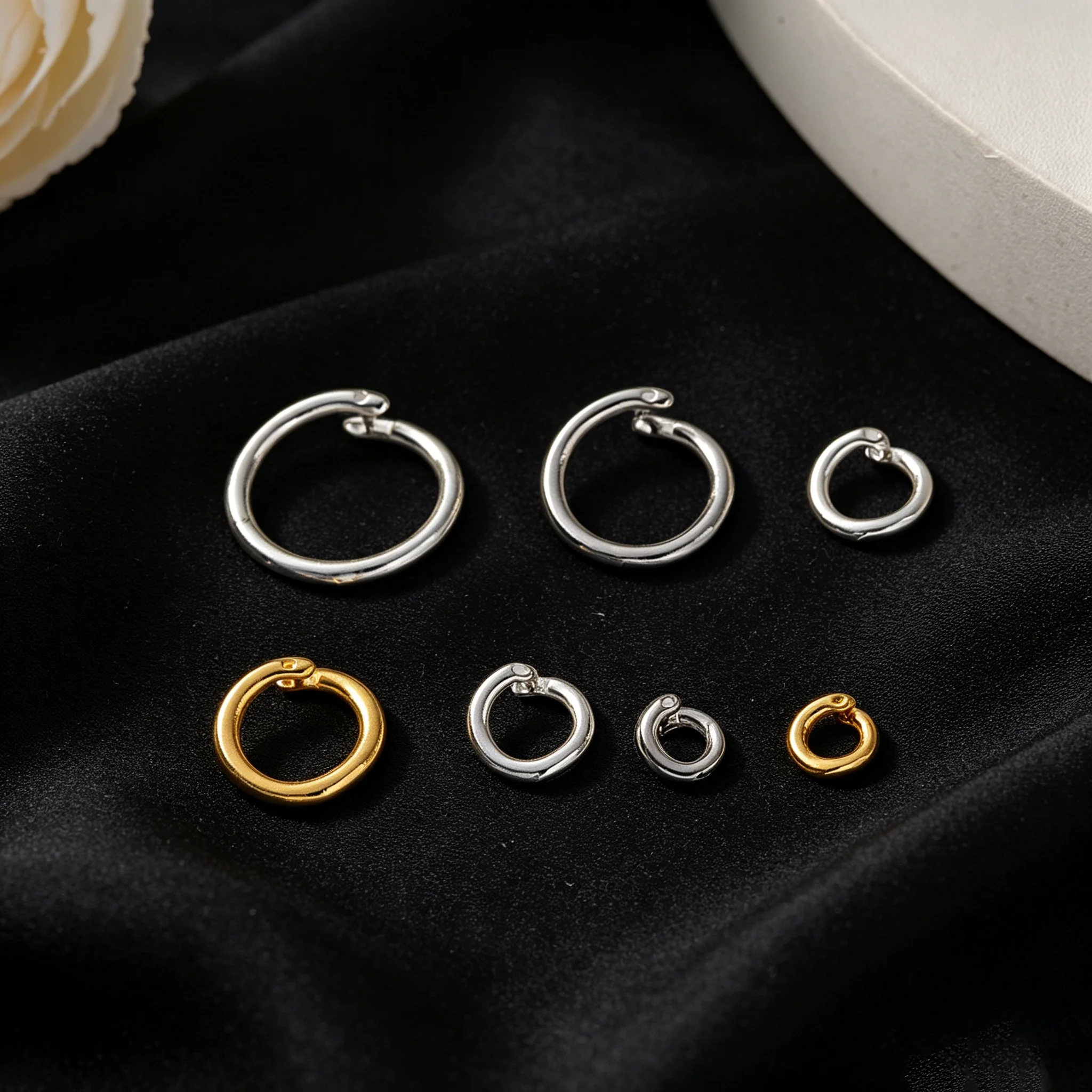 10 Stück 20 Stück 18K vergoldete Messing-Spaltringe, offene Biegeringe, Verbinder für Halsketten, Armbänder, Schmuckherstellung, Zubehör, Komponenten – Detail 5