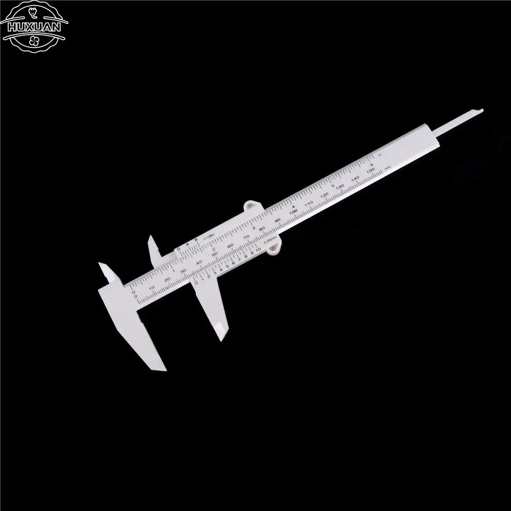 1 Piece Gray 150 mm Mini Plastic Sliding Vernier Caliper Gauge Measure Tool Ruler