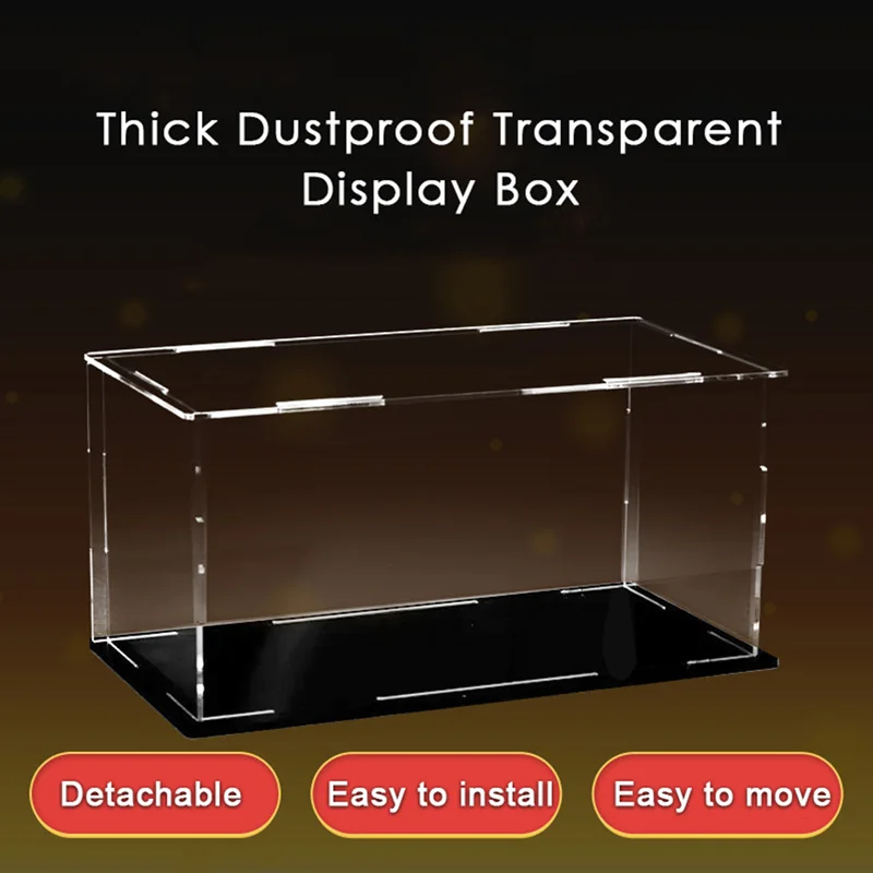 18 Sizes Clear Acrylic Display Case Dustproof Toy Cars Trucks Vans Model Box Collection Storage Home Countertop Show Boxes