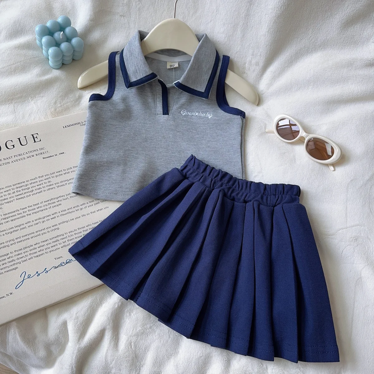 

Girls Clothes Sets Summer 2025 Children Polo Vest Tops Skirts 2pcs Sports Dress Suit For Baby Outfits Kids Tracksuits Teenagers