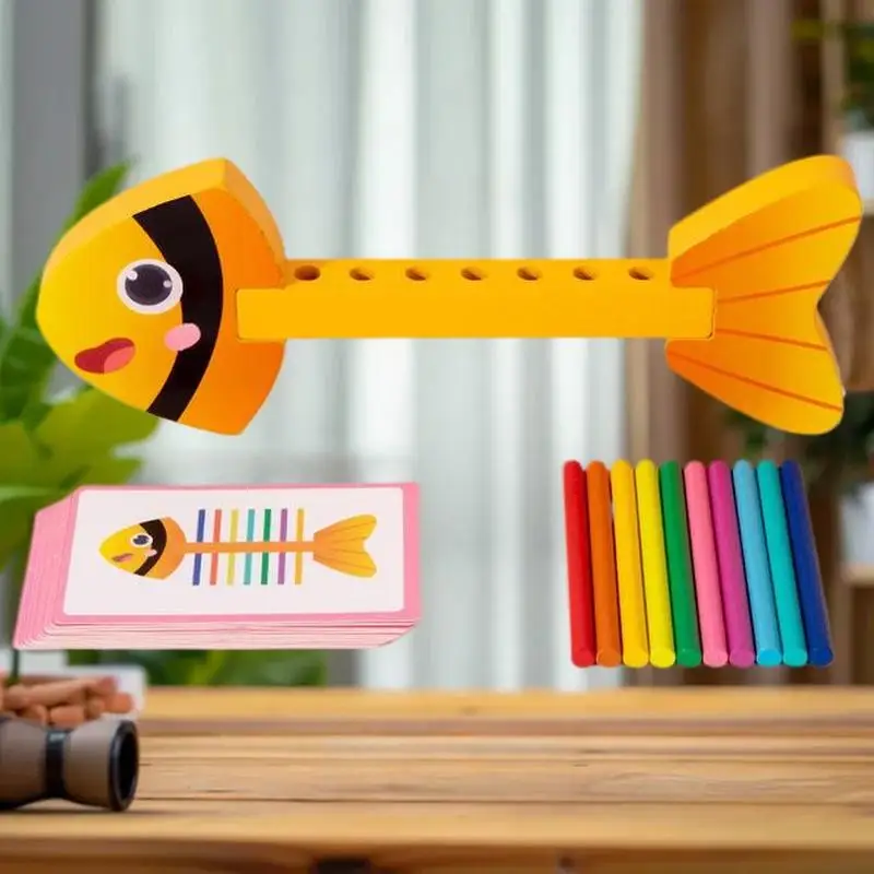 Juego de palos de equilibrio de madera apto para Montessori; Regalo de cumpleaños de juguete sensorial a juego de colores ideal