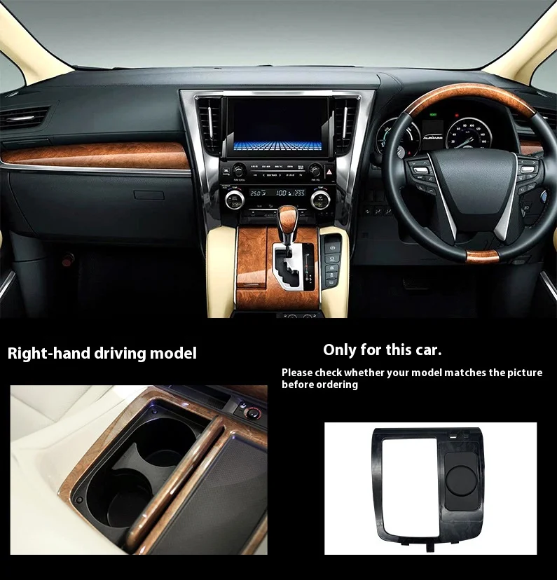 

15W Wireless charger,Special on-board QI phone fast charging panel Car Accessories For toyota Alphard 30 Vellfire 2015-2022