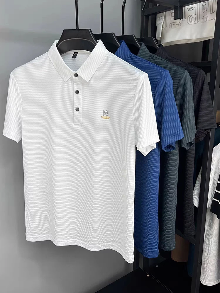 メンズ半袖ポロシャツ,ラペルシャツ,レタリングプリント,カジュアル,通気性,トレースなし,ハイエンド,夏のファッションブランド
