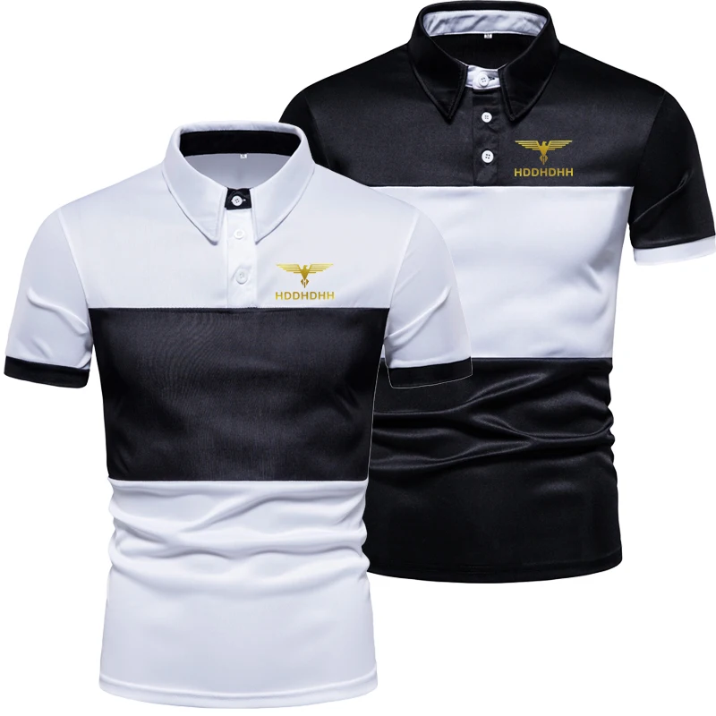 

Новинка 2022, модные мужские топы, летние популярные мужские рубашки-поло в деловом стиле