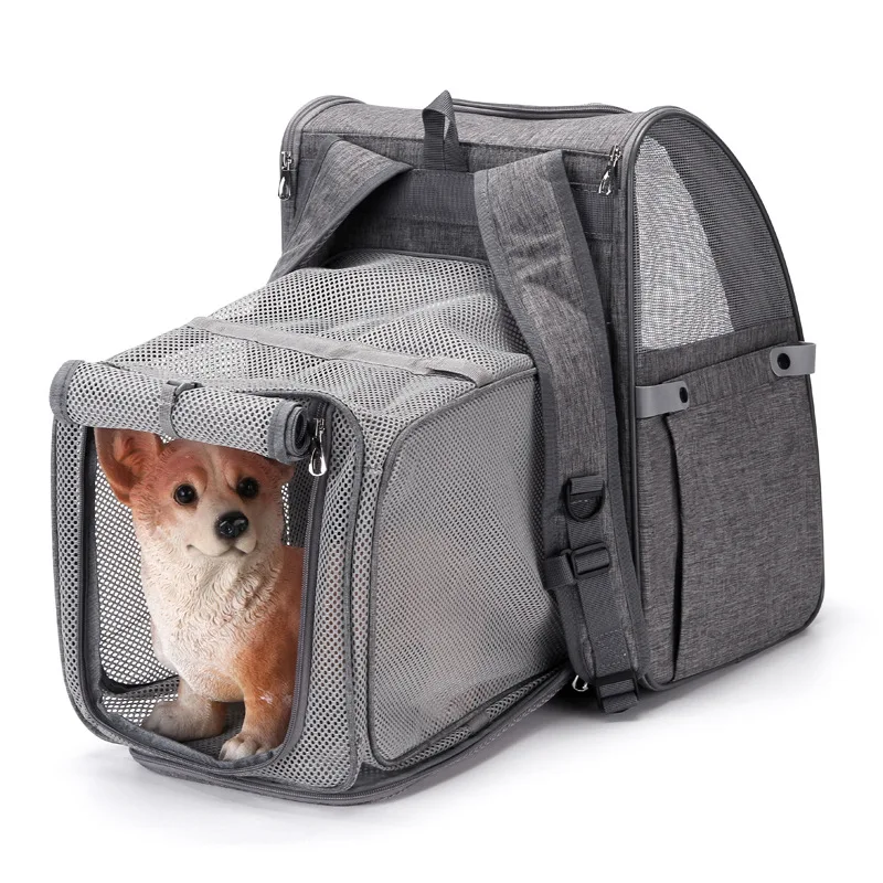 Pet Supplies Cat Transparent Bag Travel Outdoor Hiking Portable Backpack Can Expand Large Capacity Pet Canvas Bag cat dog bag