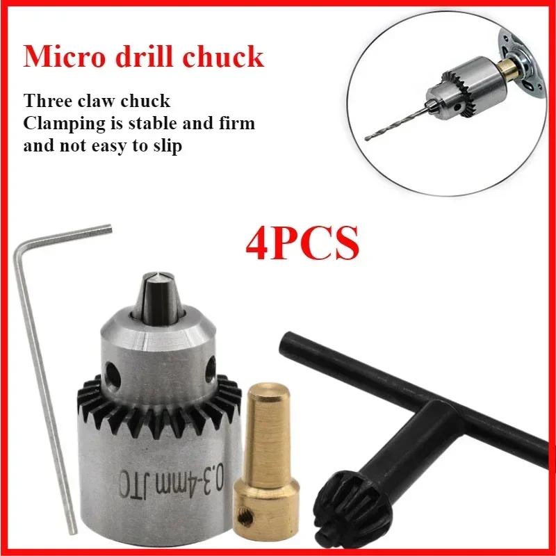 

MultimeterTaper with Key Brass/5mm Steel Mini Adapter Rod Cartridge Micro Motor Drill Chuck JT0 with Key Mandrino Shaft Sleeve