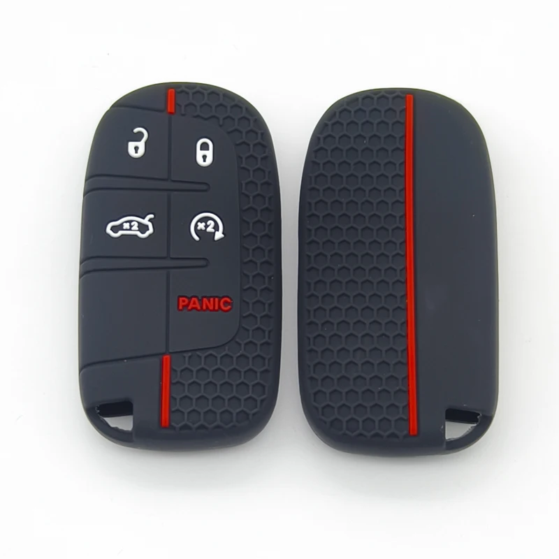 

Силиконовый чехол для автомобильного ключа Xinyuexin для Jeep Grand Cherokee Compass Dodge Charger Chrysler 200 300 300C, 5 кнопок, 2 шт./лот