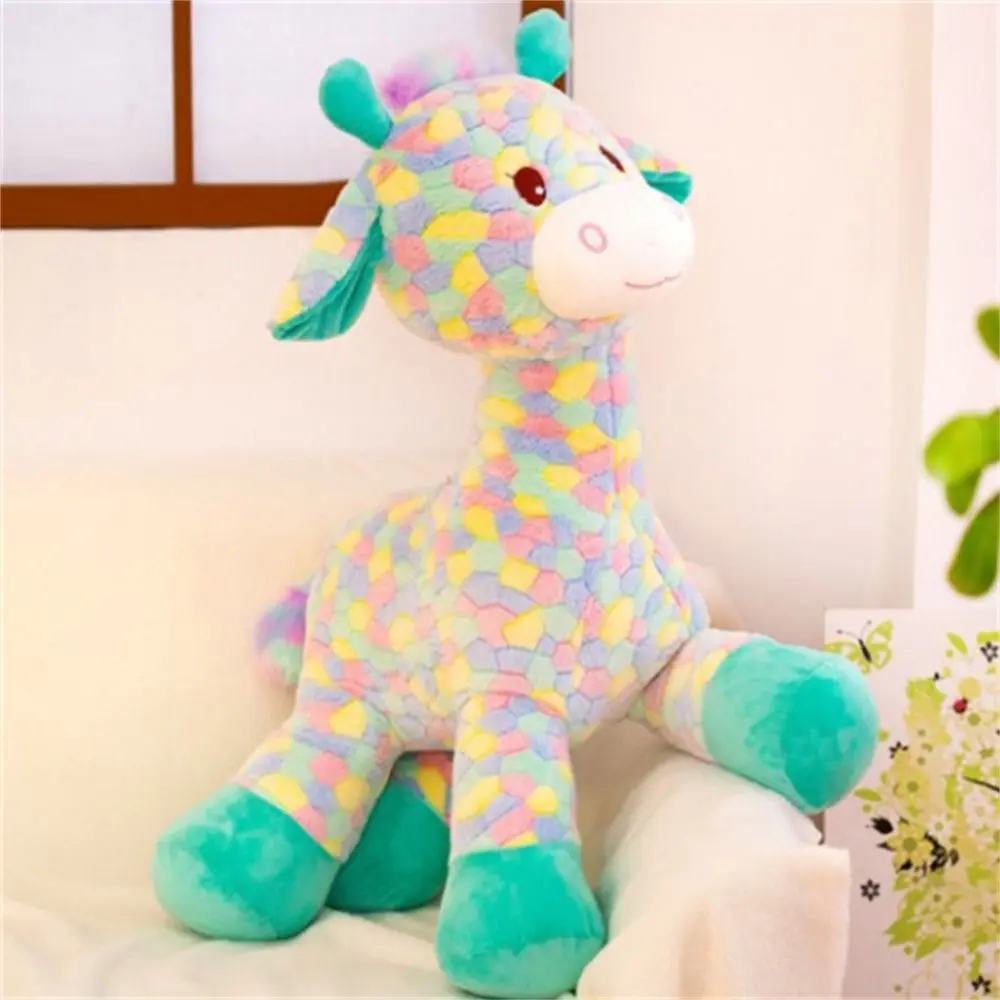 Cushion Pillow Dolls Soft Pillow Plush Pillow Home Decor Giraffe Doll Stuffed Toys Rainbow Giraffe Plush Fawn Plush Toy