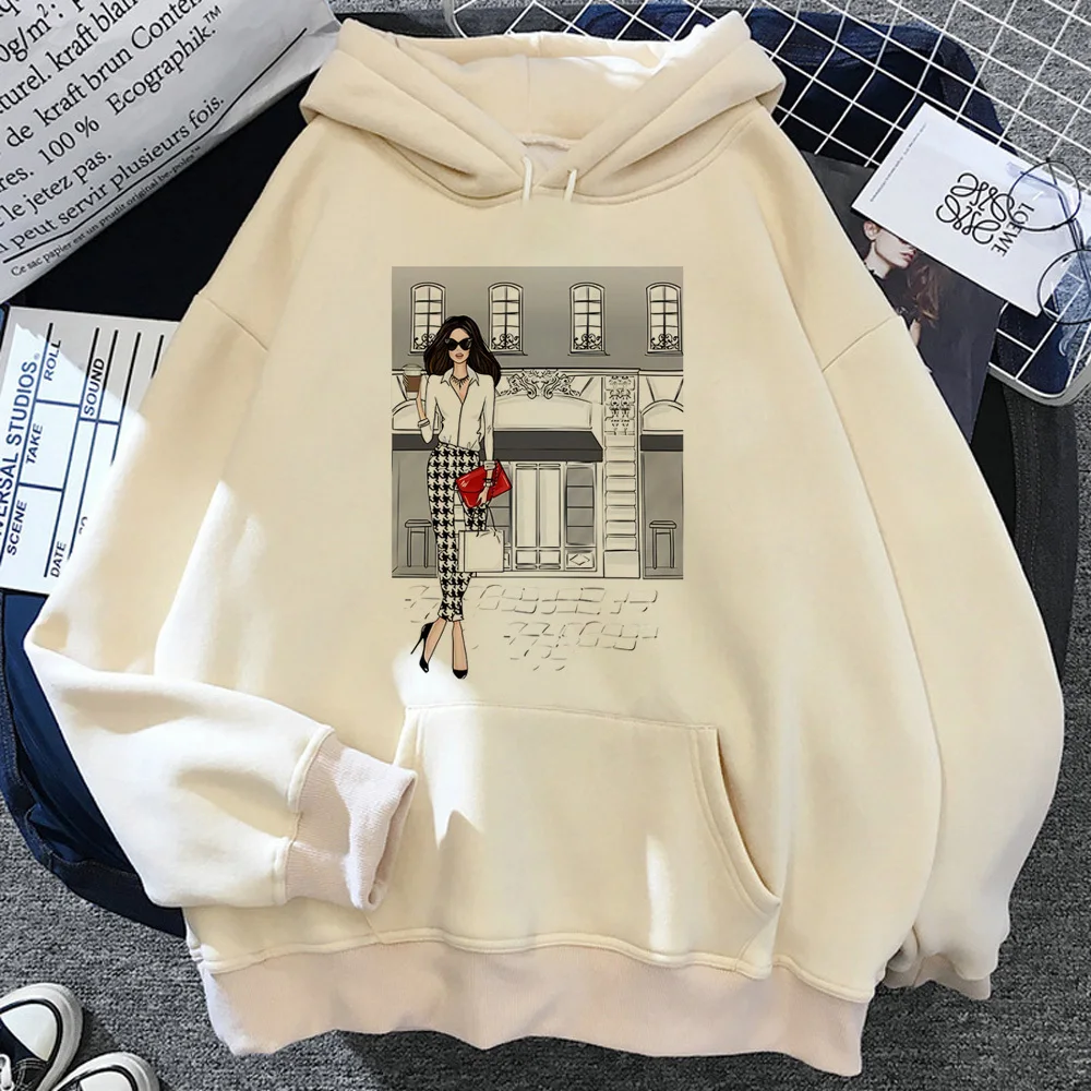 Women Print hoodie comic anime Y2K clothes for teens elegant trendy female hoddie Y2K modern style funny