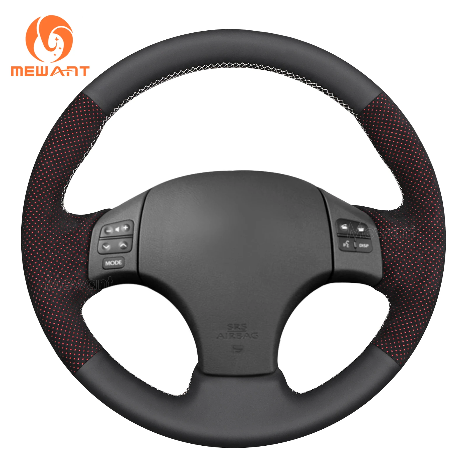 MEWANT Alcantara Leather Car Steering Wheel Cover for Lexus IS 200 220d 250 250C 350 350C IS F Sport 2005 2006-2013