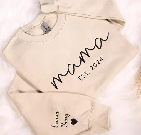 Персонализированная толстовка Mama с вышивкой
