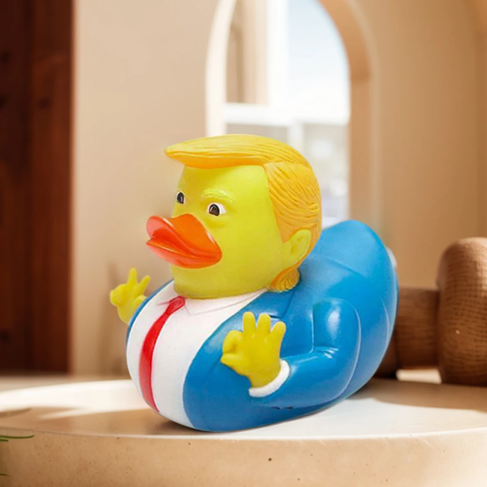 Trump Rubber Duck Squeak Bath Duck Trump Merchandise Bathtub Toys Funny Duck Toy for Kids Gift Birthdays Baby Showers Bath Time